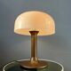 Brown and white Space Age Mid-Century mushroom table lamp