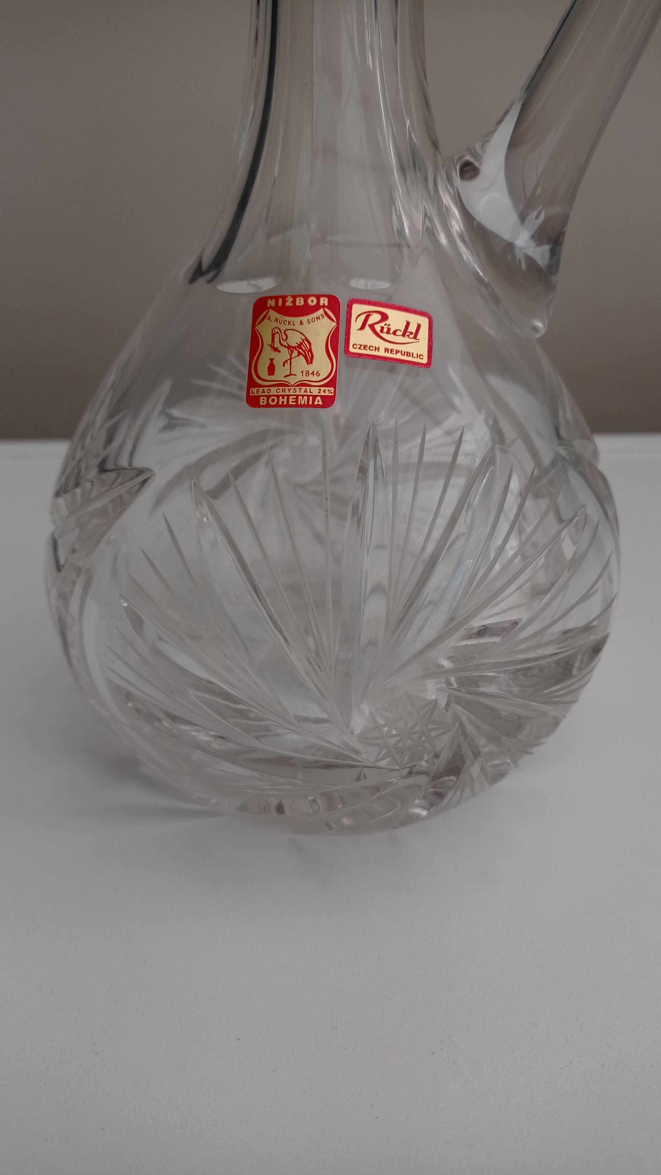 Czech crystal carafe Ruckl