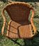 Vintage rattan colonial lounge chair