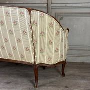 Louis XV style carved wooden basket bench, circa 1880