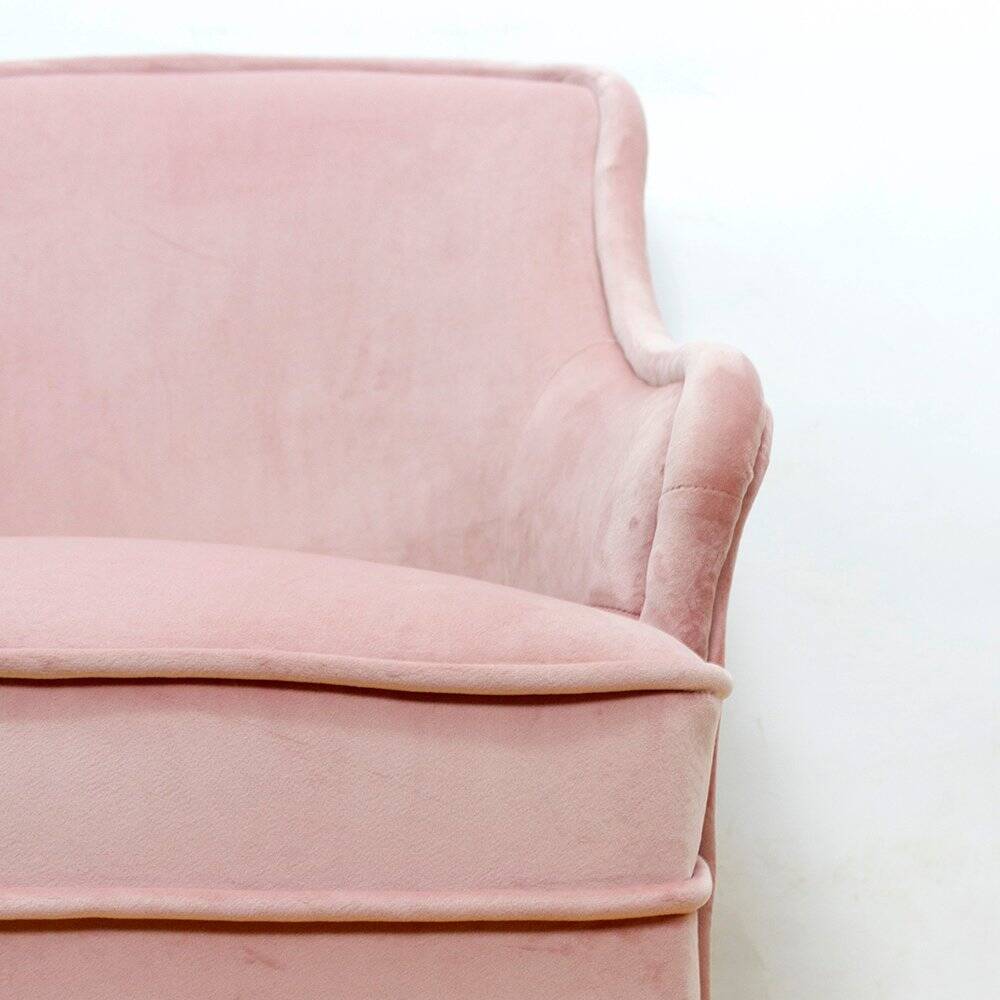 Mid-Century Fabric and Wood Armchair, 1950s