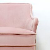 Mid-Century Fabric and Wood Armchair, 1950s