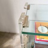 Glass and Plexiglas consoles from the 80s