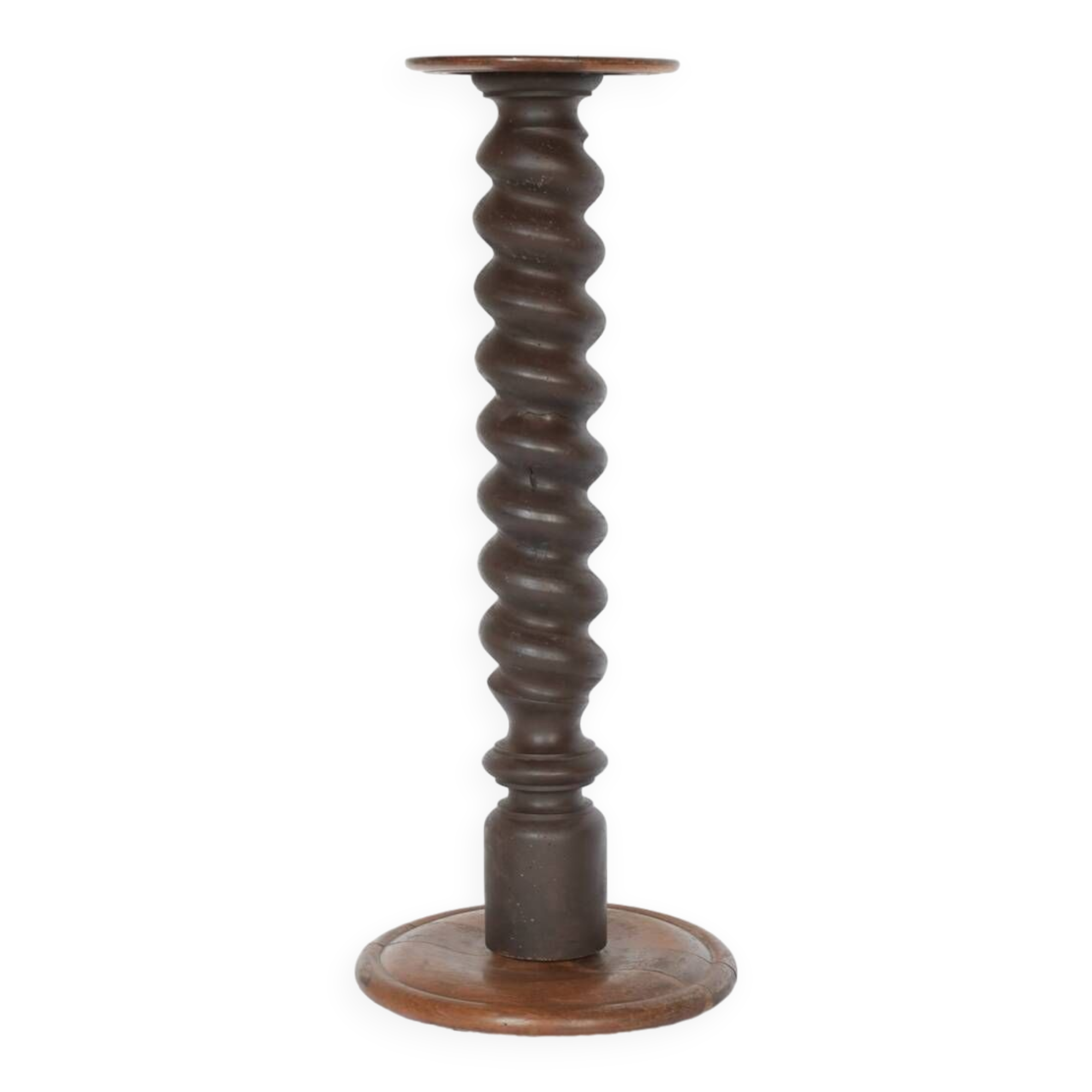 Turned wooden pedestal