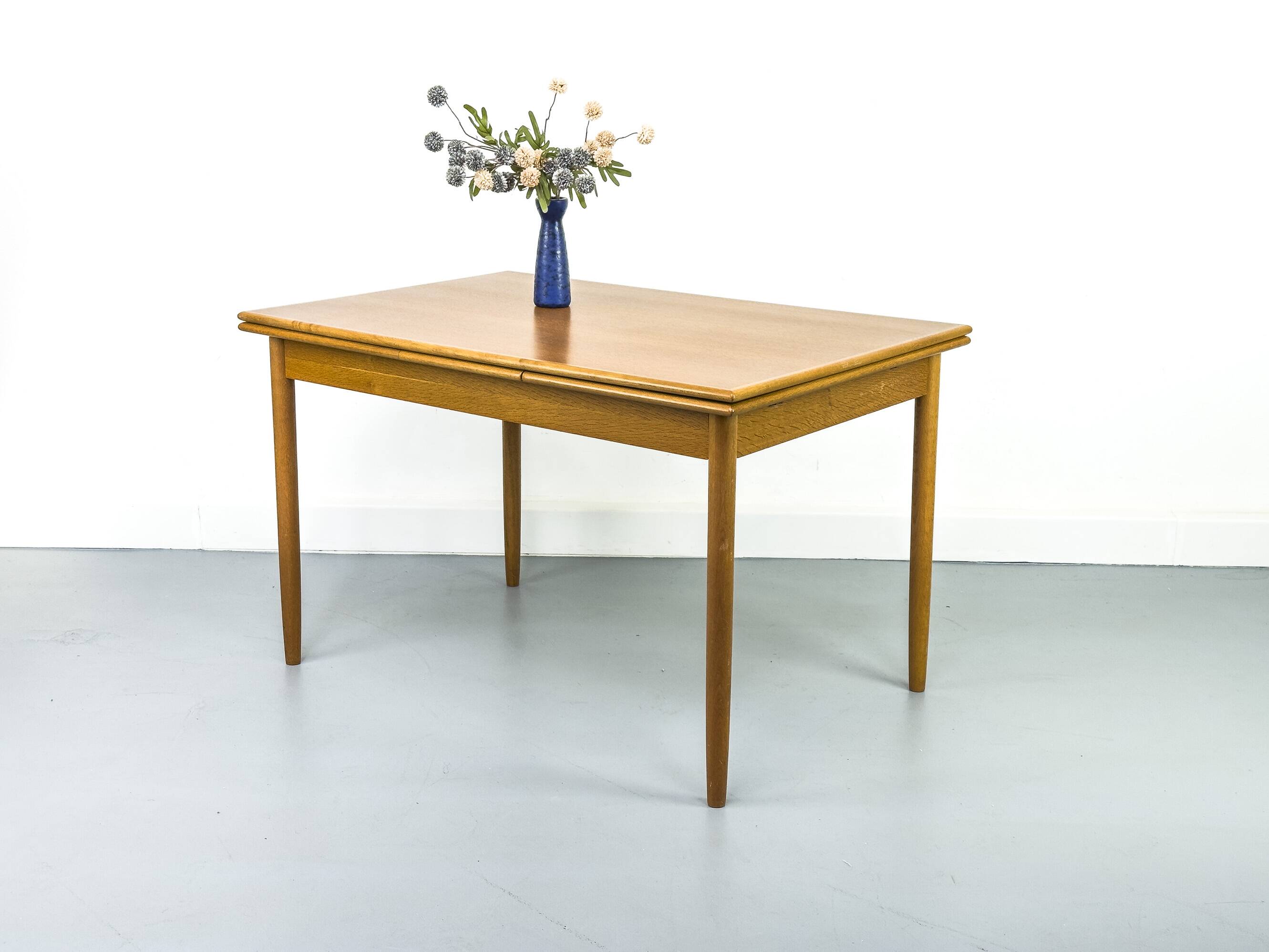 Danish Extendable Oak Dining Table, 1960s