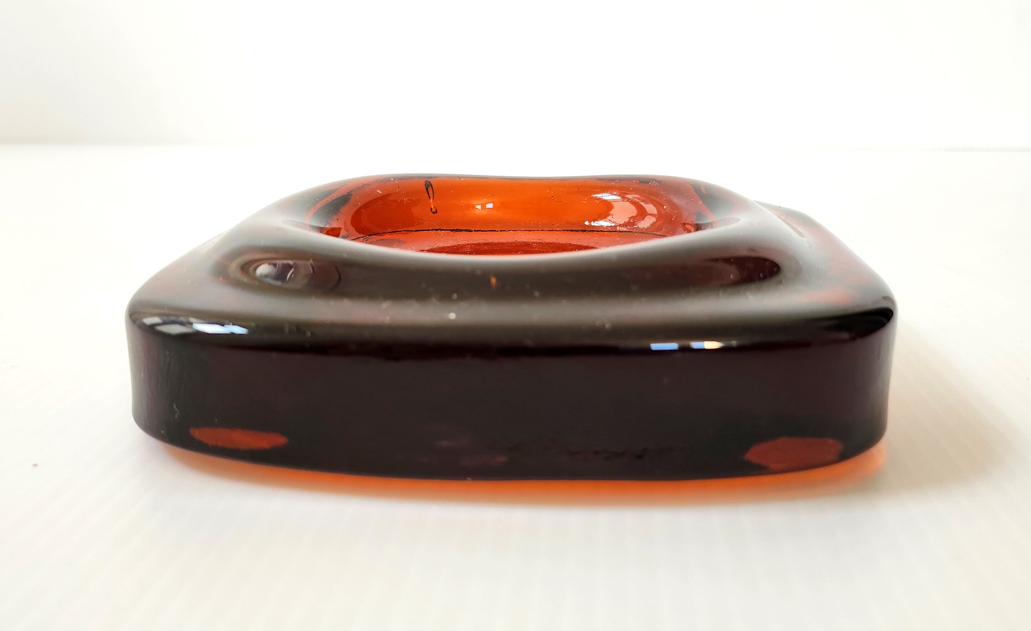 Vintage glass ashtray 1970