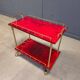 Rare Italian lacquered goatskin / parchment serving bar cart by Aldo T