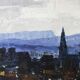 Oil on canvas View of Dijon 1976 Jean-François Devalière