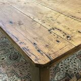 Table de ferme 19ème en sapin et châtaignier