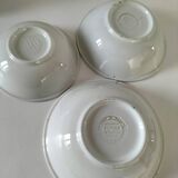 Trio of Italian 1970s deep plates, ochre brown floral decoration