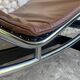 LC4 brown leather by Le Corbusier, Jeanneret & Perriand, Cassina, 1980