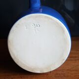 Blue ceramic pitcher