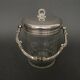 1900 cookie bucket in cut crystal and silver-plated metal