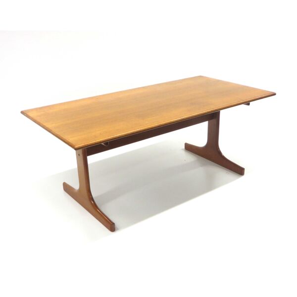 Rare table basse vintage / banc par J. O. Carlsson, Vetlanda conçu par Karl Erik Ekselius