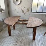 1950s round pine table with extensions