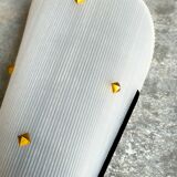 Pair of vintage plexi and bakelite 50s wall lamps