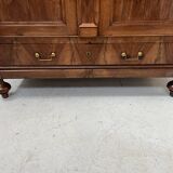 Napoleon III style wardrobe in solid walnut, 19th century