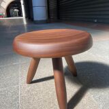 Low shepherd stool by Charlotte Perriand, edition Cassina