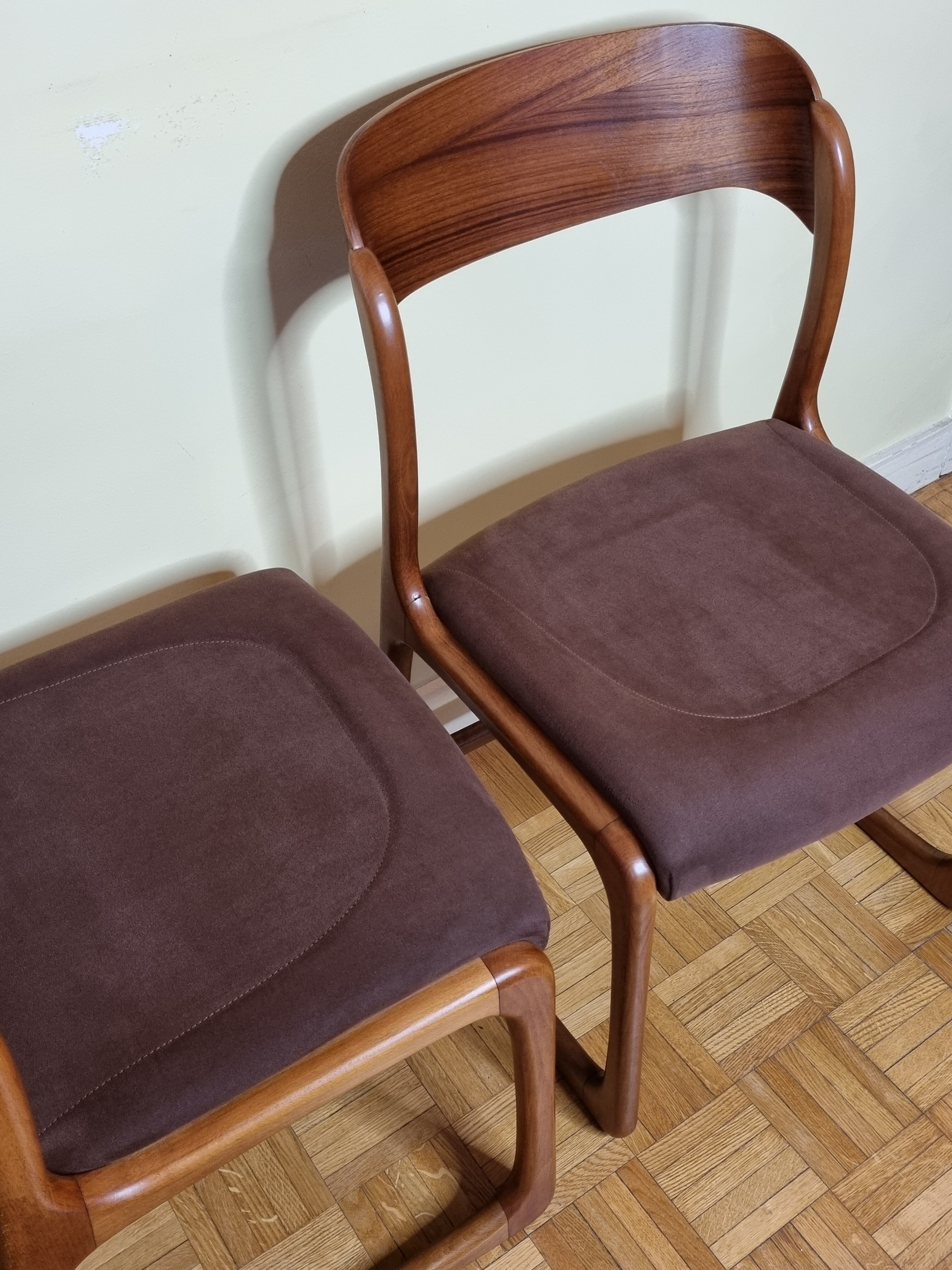 Pair of Baumann chairs model "sled" 1960
