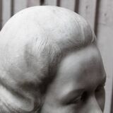 Important white marble bust, signed Léoni, 19th century