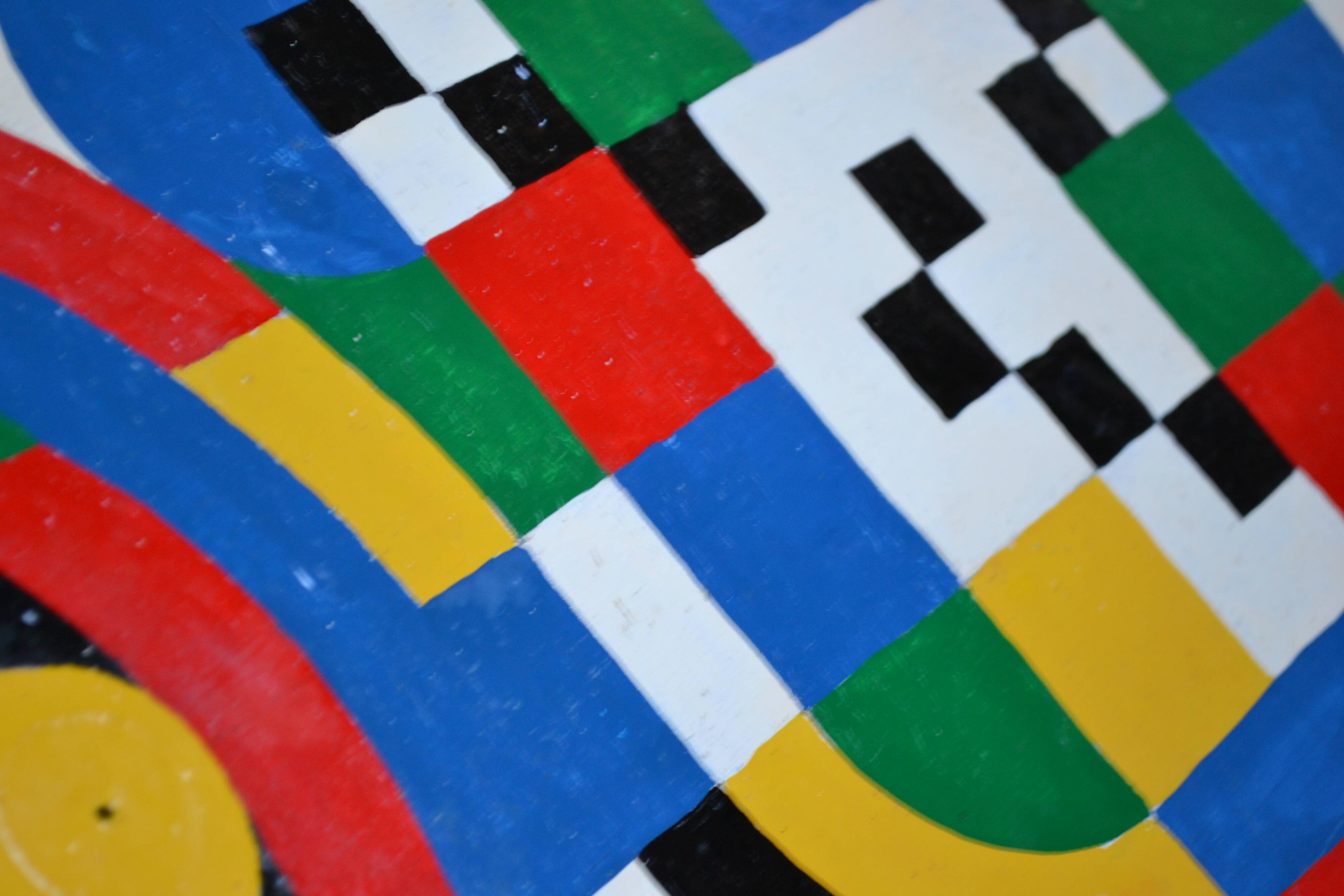 Orphism, Follower of Sonia Delaunay, Oil on panel, 67 x 46 cm