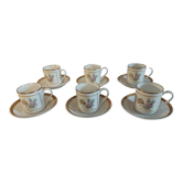 Tasses série de six porcelaine Hutschenreuther Selb Germany