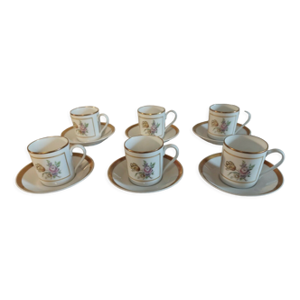 Cups series of six porcelain Hutschenreuther Selb Germany