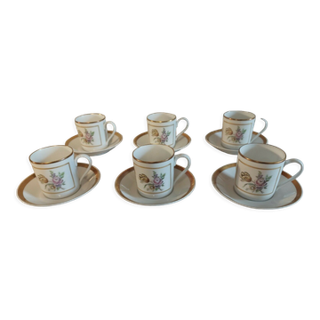 Cups series of six porcelain Hutschenreuther Selb Germany