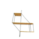 Wall shelf made of rattan and wrought iron