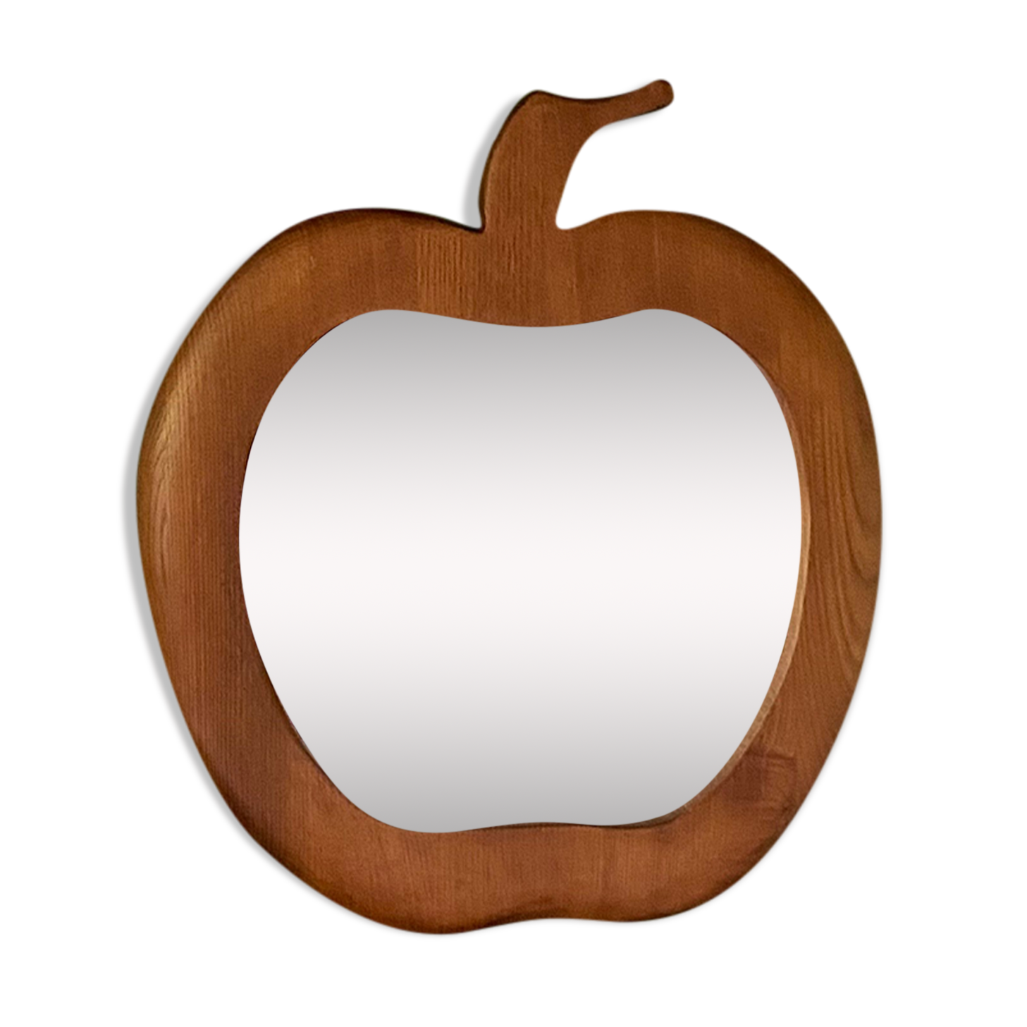 Miroir pomme en bois