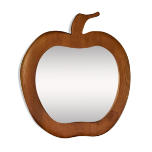 Miroir pomme en bois