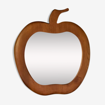 Wooden apple mirror