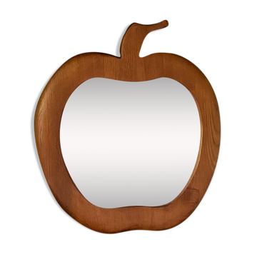 Miroir pomme en bois