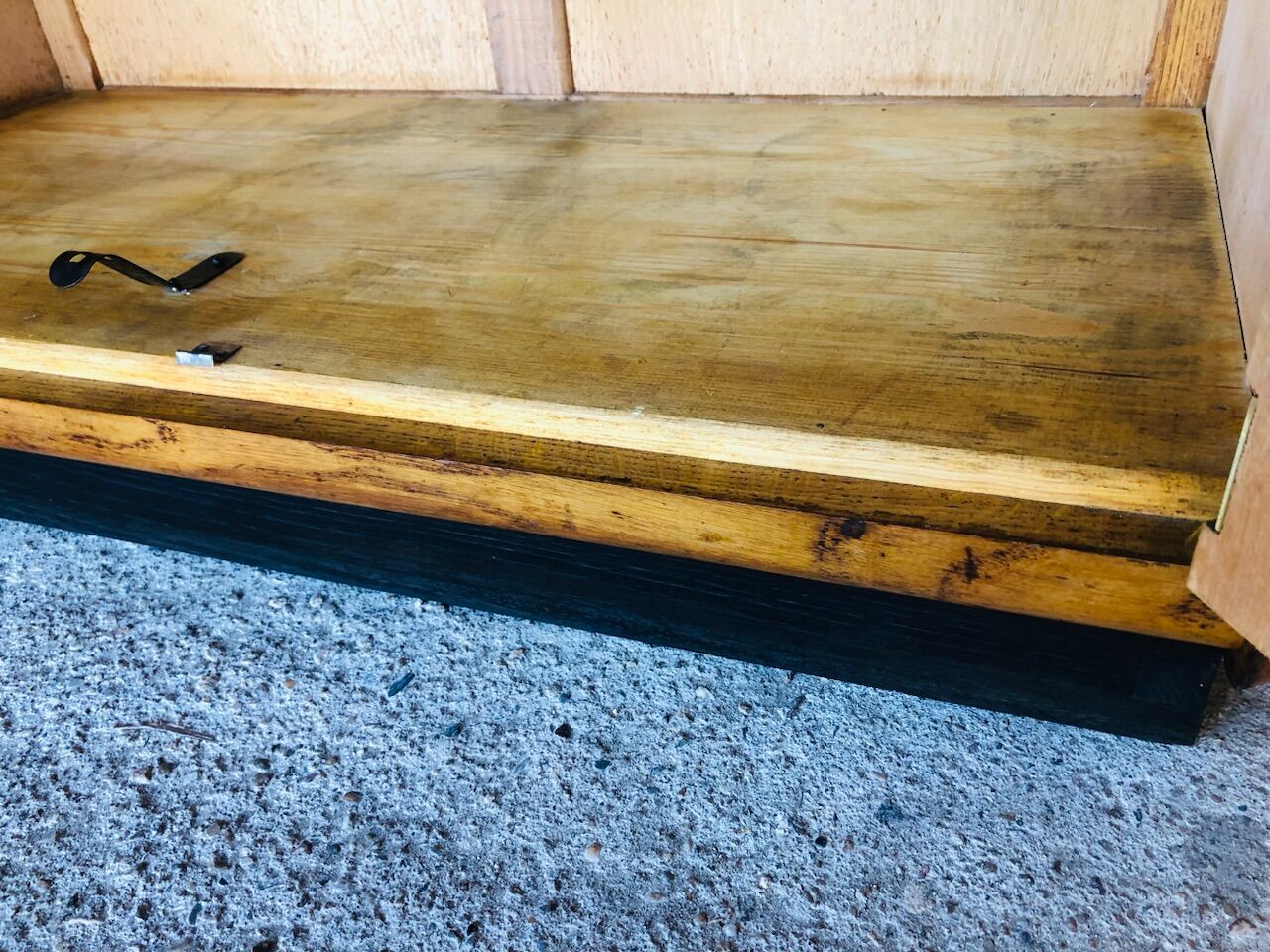 Vintage oak wall storage unit circa 50s