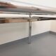 Vintage oval dining table in smoked glass and chrome metal, Space Age style.