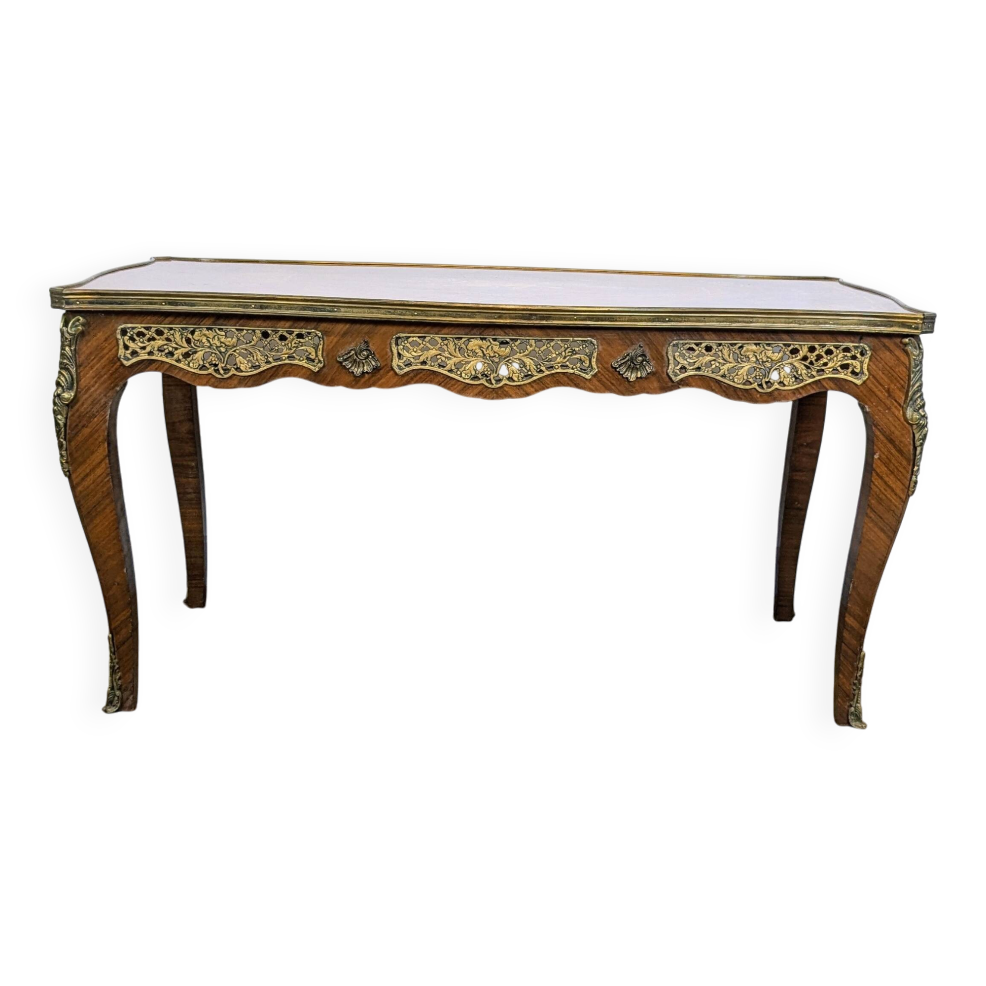 Louis XV style inlaid coffee table