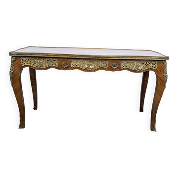 Louis XV style inlaid coffee table