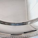 Round tray or large platter in silver metal christofle model gallia malmaison
