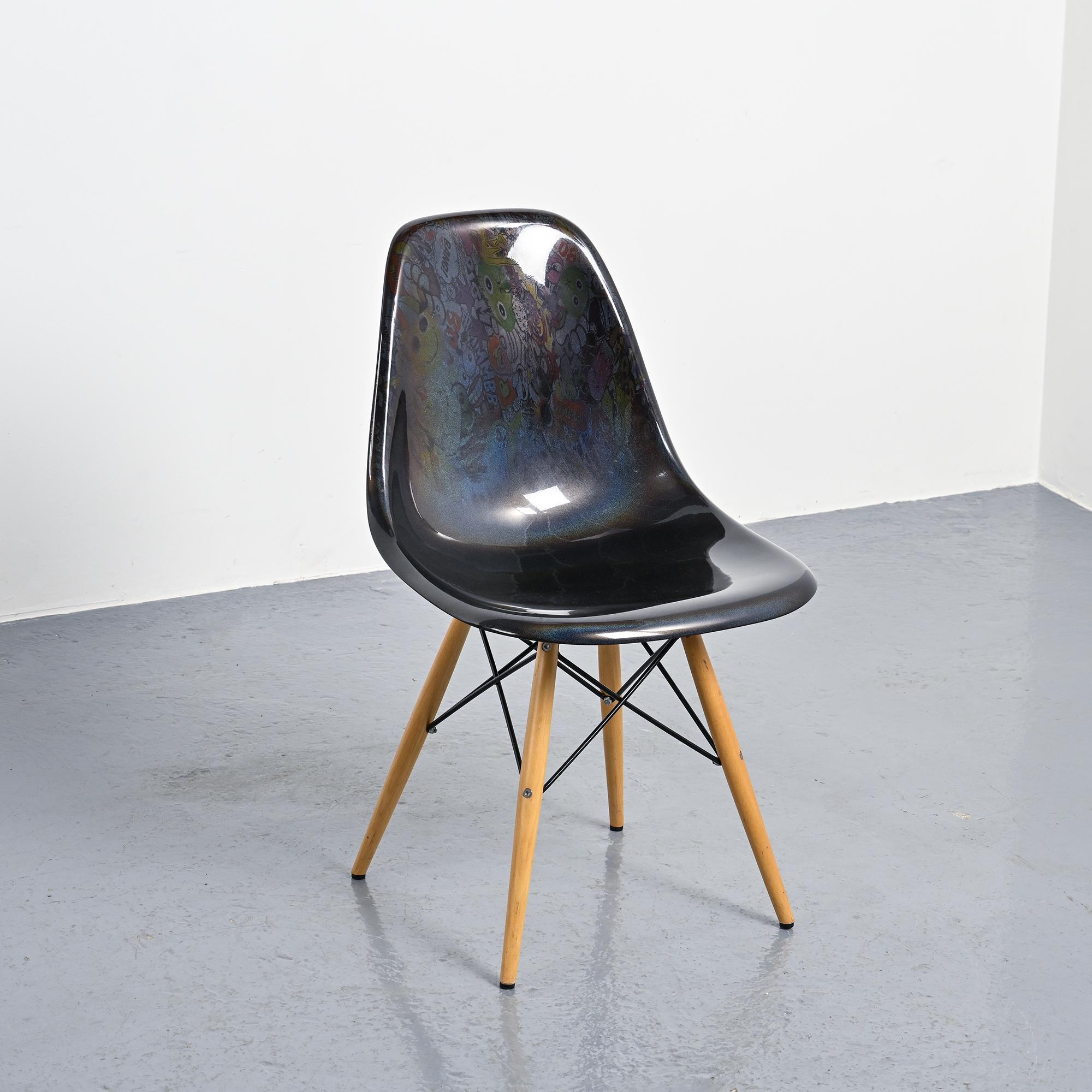 Eames chair customised by an artist, circa 2000