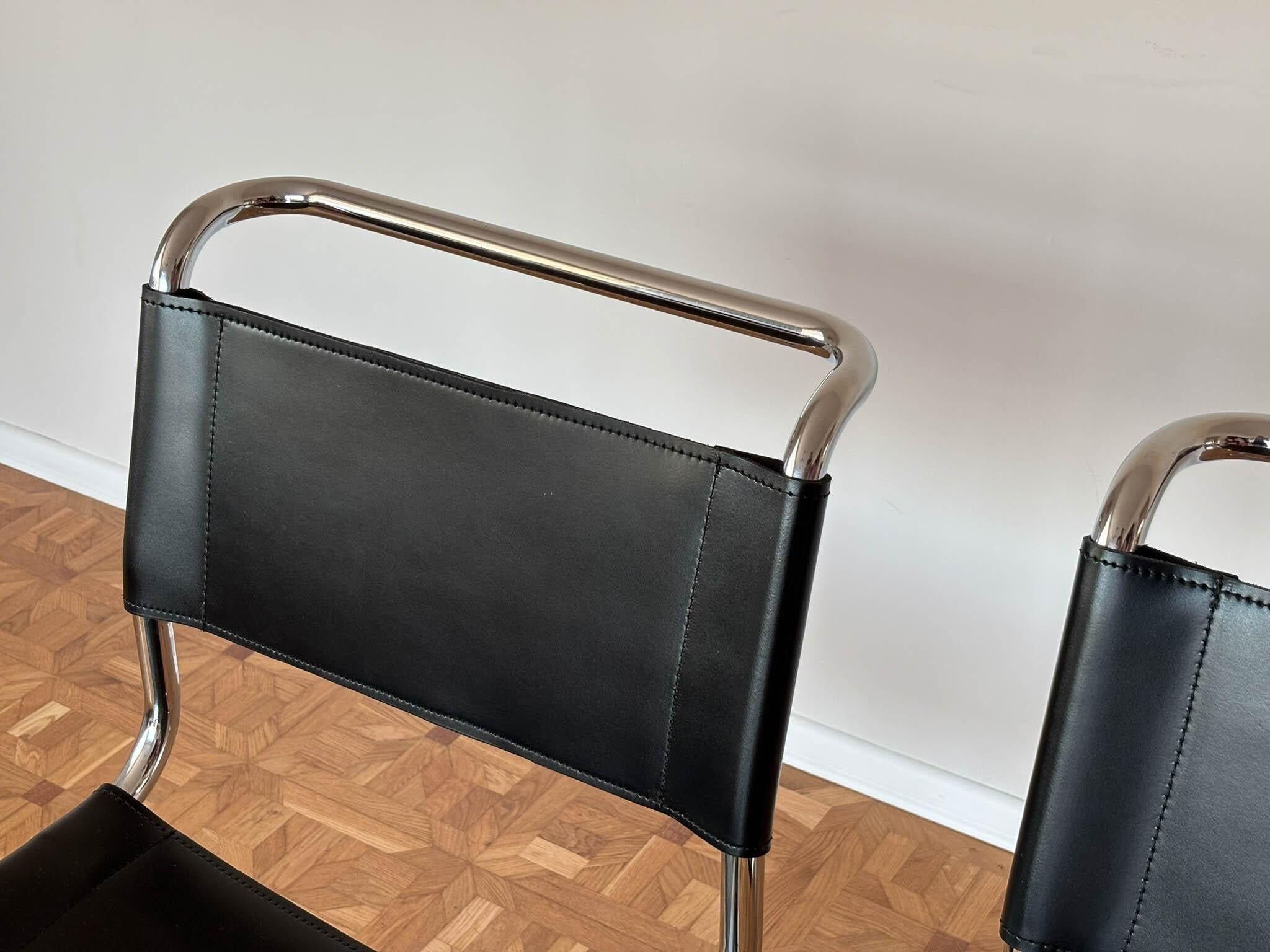 Chaises S33 par Mart Stam pour Thonet, années 1980, ensemble de 2