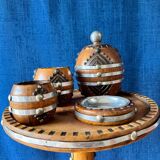 Rare Art Deco smoking table with accessories by J. Pérard