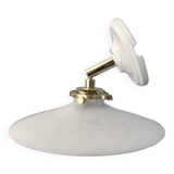 Vintage white opaline wall light