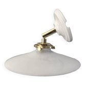 Vintage white opaline wall light