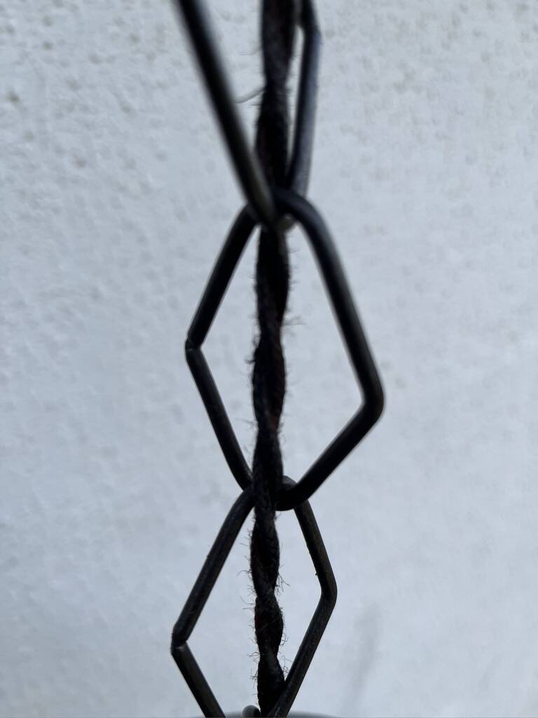 Industrial metal pendant light with mirror