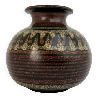 Small KMK glazed stoneware vase • Vintage 80s • West Germany