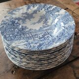 Deep plates "Coaching Days" – Alfred Meakin, Staffordshire