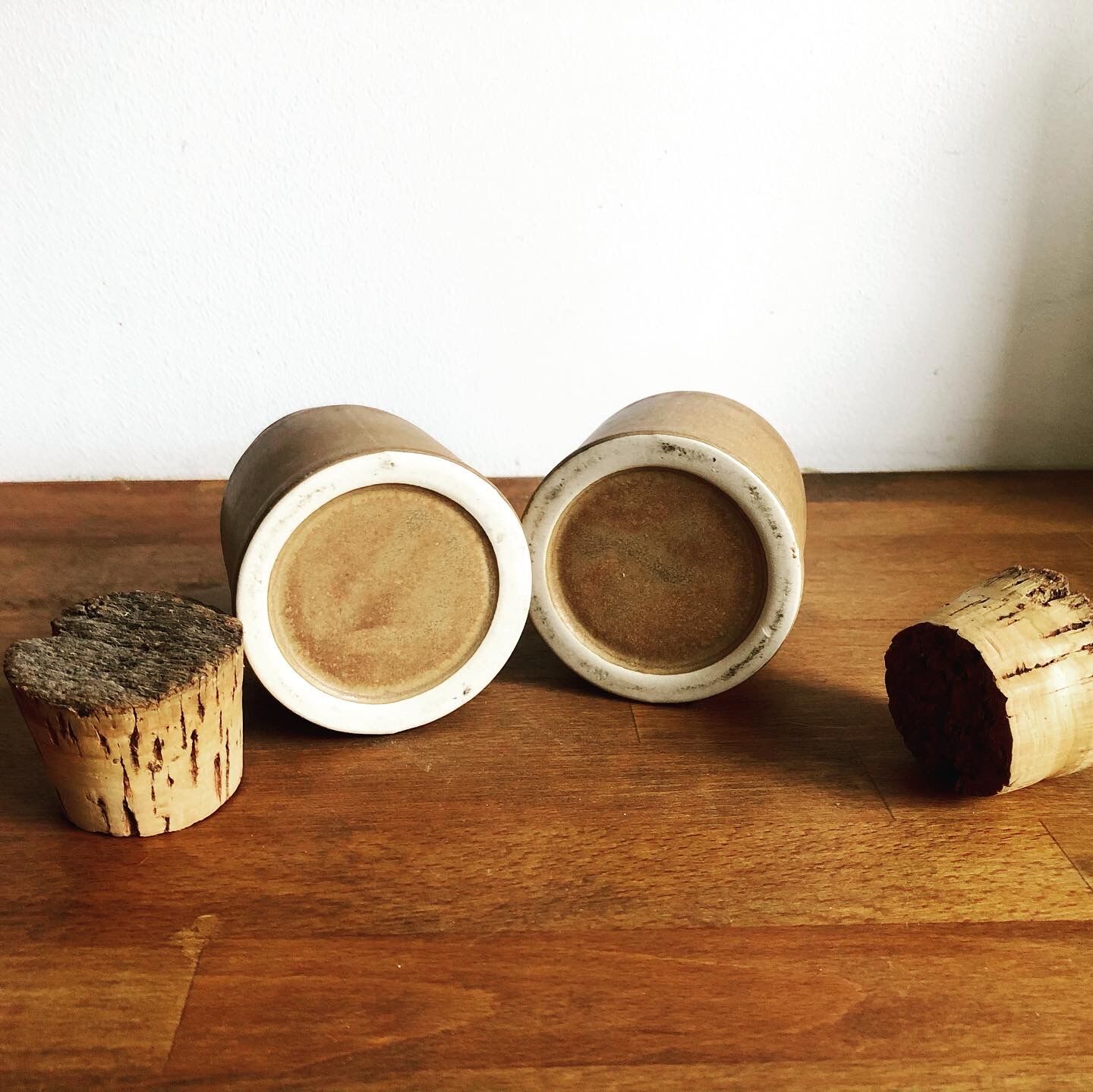 Sandstone pot with cork