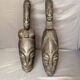 Ancient Pair Mask Helmet Dogon Bambara Mali Ceremony Ritual