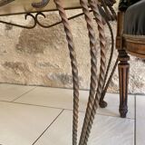 Table basse / table d'appoint en fer forgé vintage