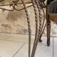 Vintage wrought iron coffee table / side table